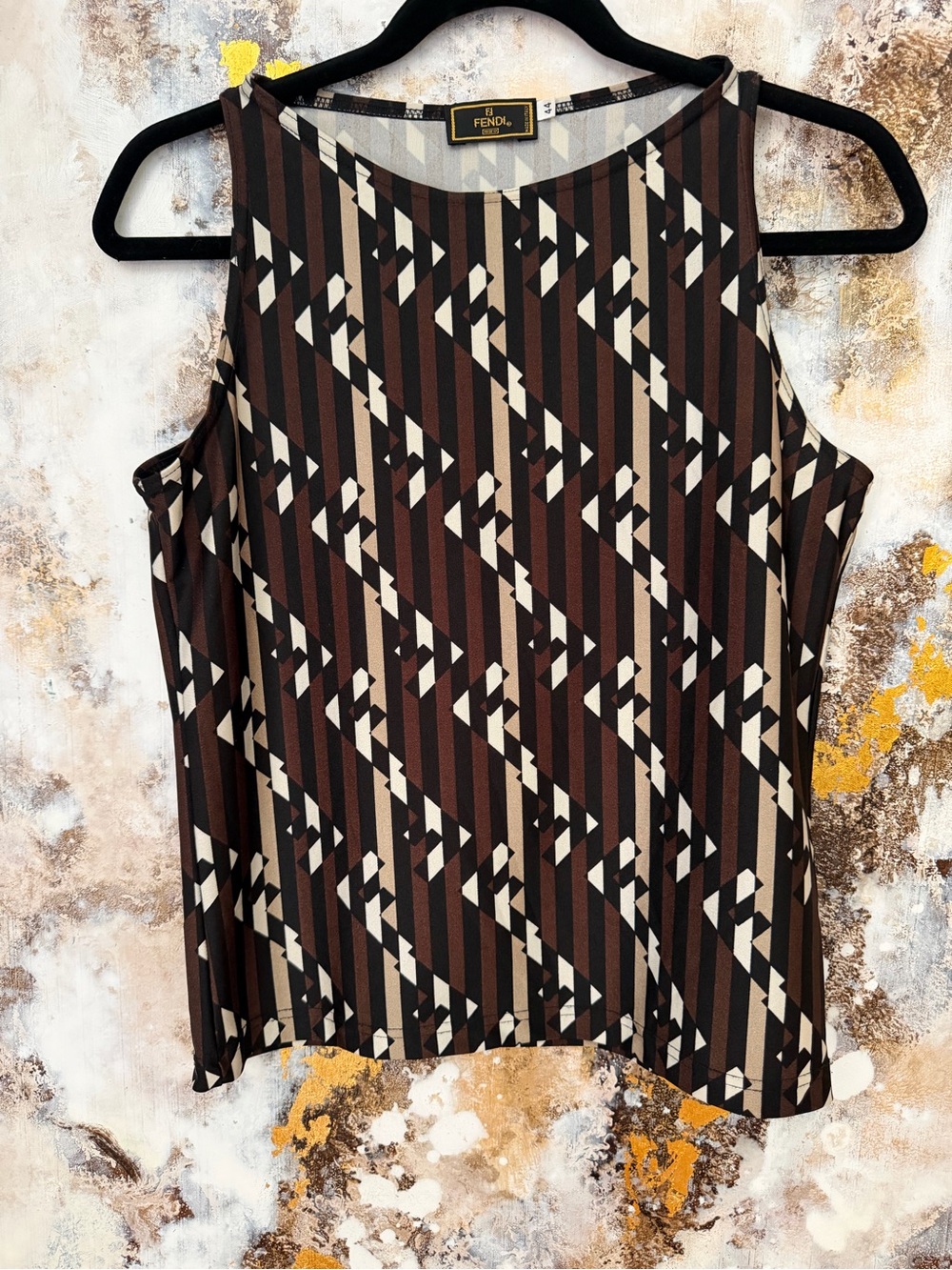 Fendi Logo Sleeveless top